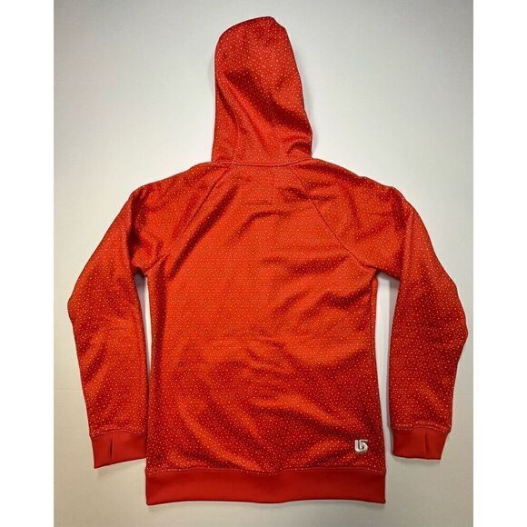 Burton Girls Orange White Dot Fleece Full Zip Hoodie Burton Embroidered Size XL - Picture 13 of 14